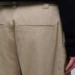 Curved Wide Chino Pants [Beige]