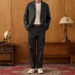 City Workers Tapered Cotton Pants [Dark Gray]