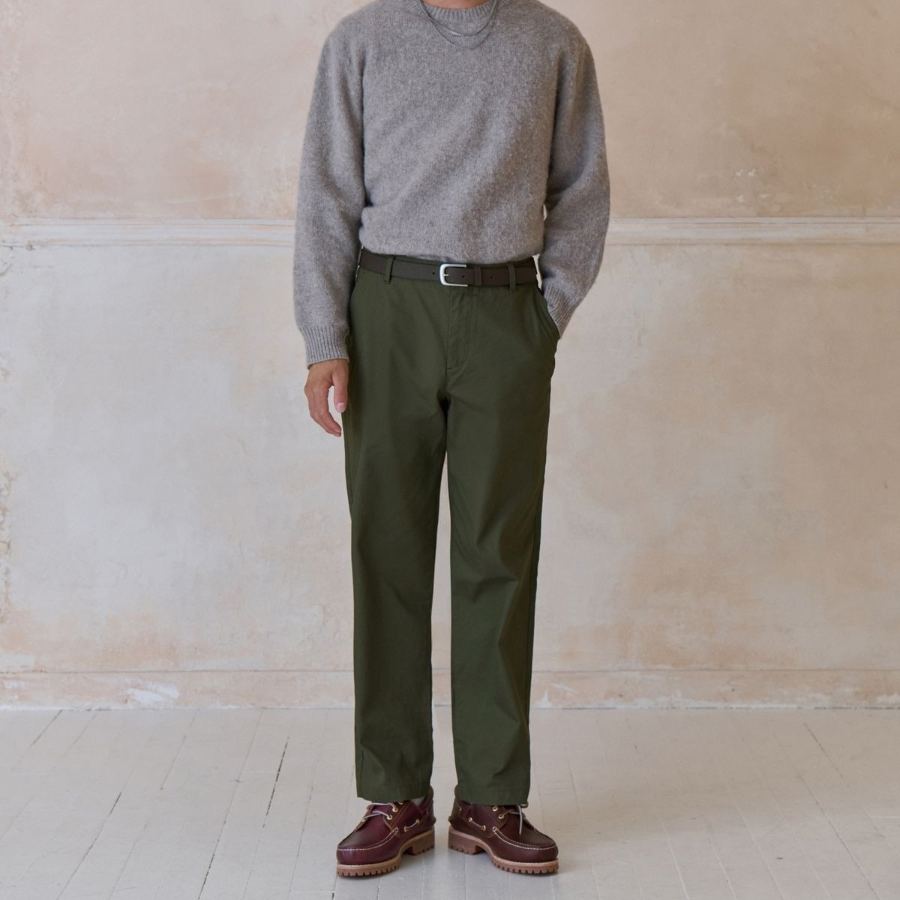 City Workers Tapered Cotton Pants [Khaki]