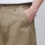 Cotton Wide Pertig Balloon Pants [Beige]