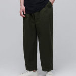 Cotton Wide Pertig Balloon Pants [Khaki]