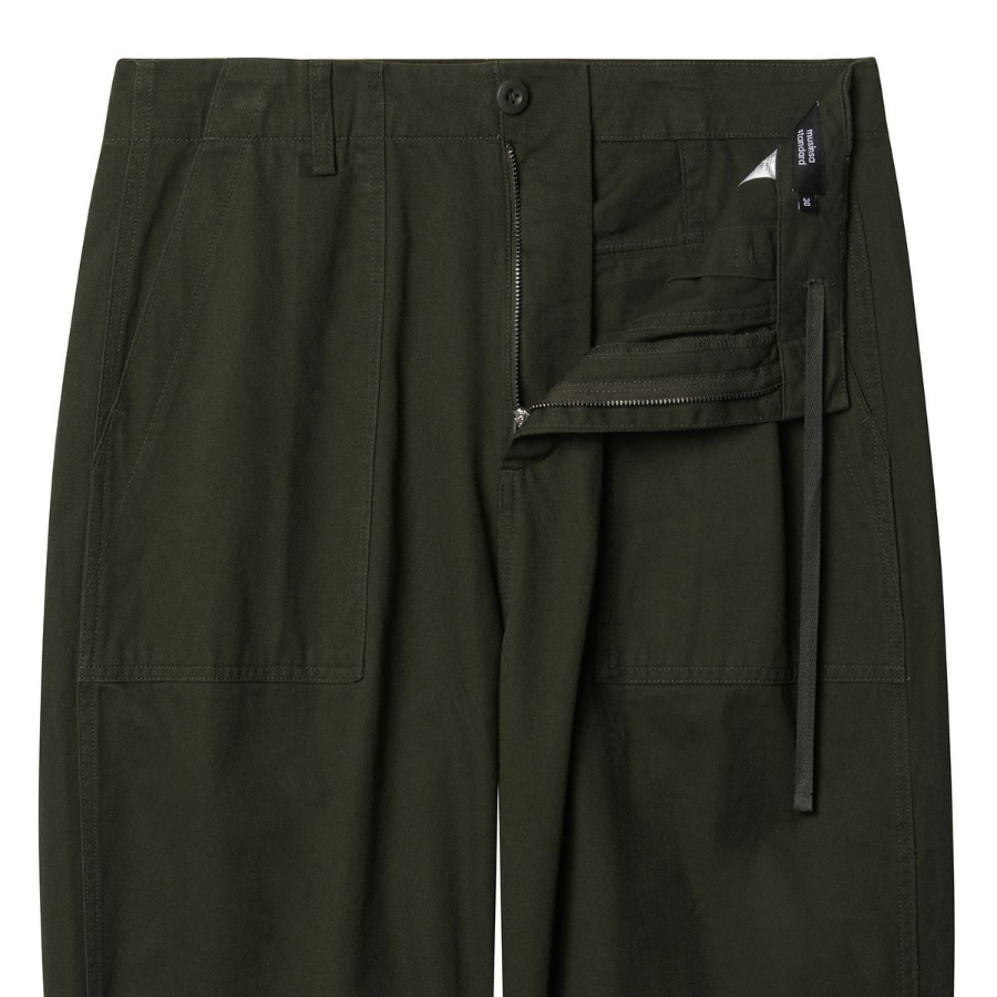 Cotton Wide Pertig Balloon Pants [Khaki]