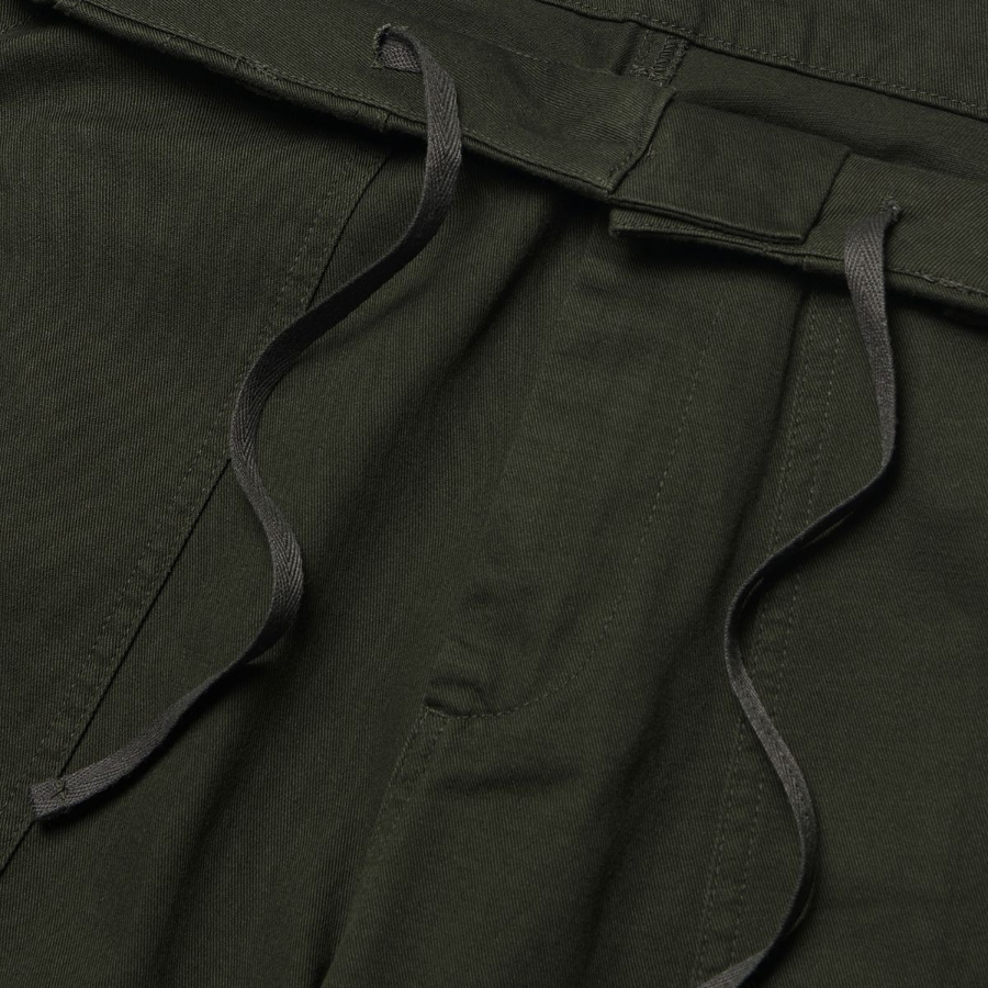 Cotton Wide Pertig Balloon Pants [Khaki]