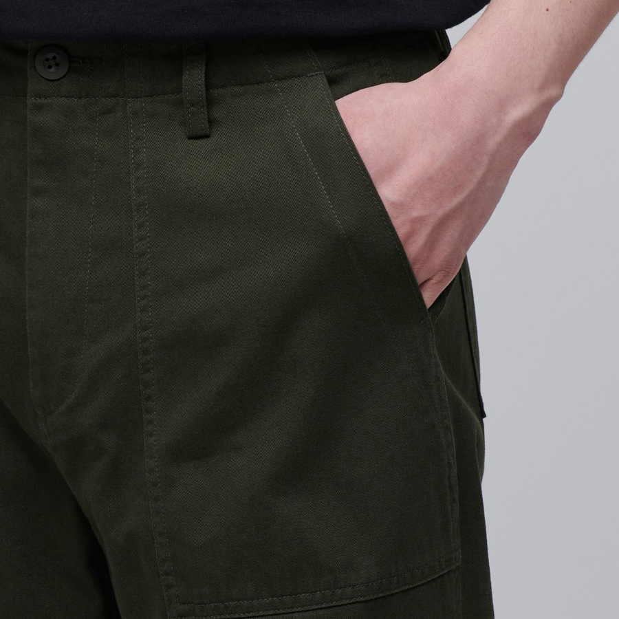 Cotton Wide Pertig Balloon Pants [Khaki]