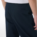 Cotton Herringbone Tapered Pants [Navy]