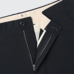 Cotton Herringbone Tapered Pants [Black]
