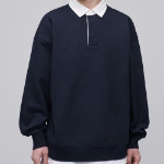 Musinsa Standard Oversized Rugby Sweatshirt – Navy