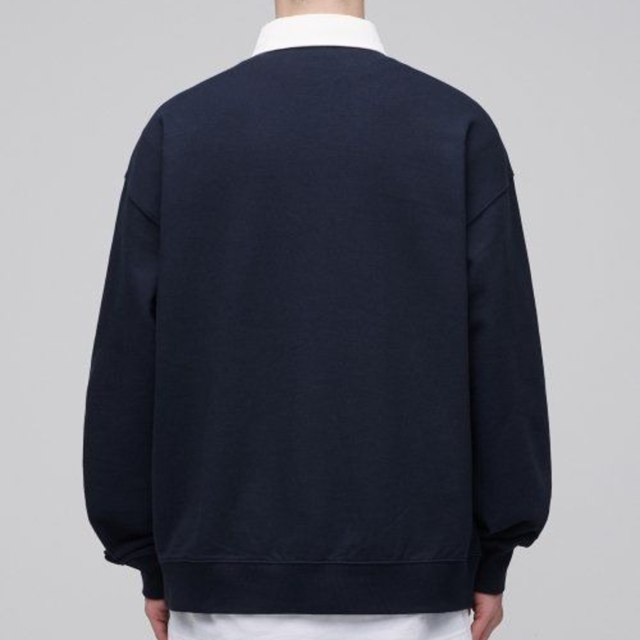 Musinsa Standard Oversized Rugby Sweatshirt – Navy