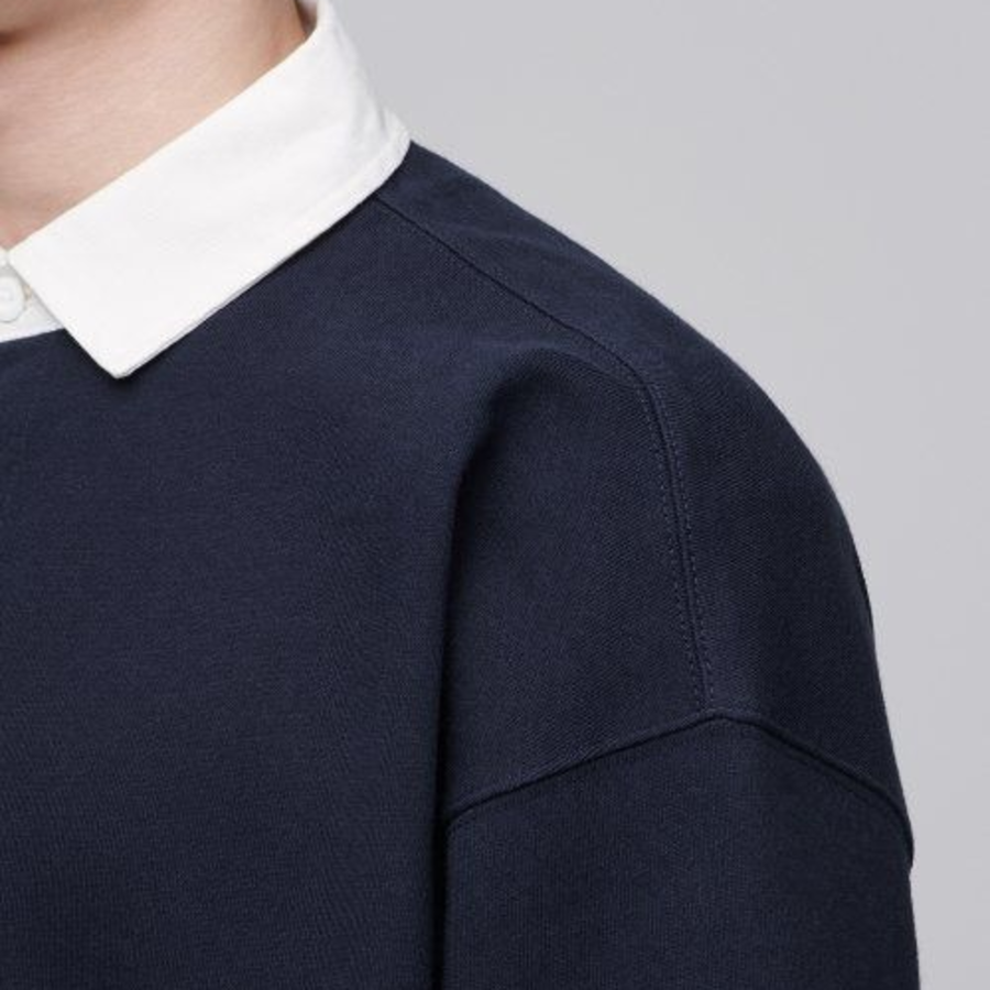 Musinsa Standard Oversized Rugby Sweatshirt – Navy