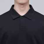 Musinsa Standard Flat Terry Relaxed Fit Collared Sweatshirt [Black]