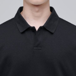 Musinsa Standard Flat Terry Relaxed Fit Collared Sweatshirt [Black]