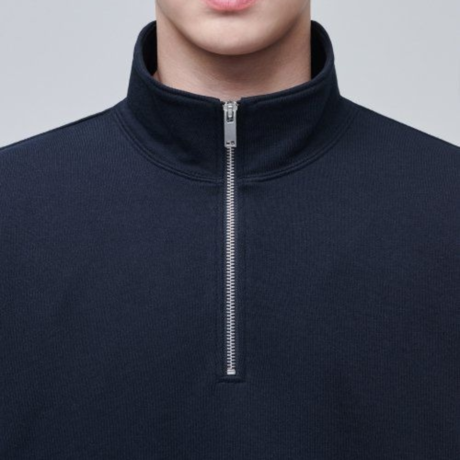 Musinsa Standard Oversized Half-Zip Sweatshirt – Navy