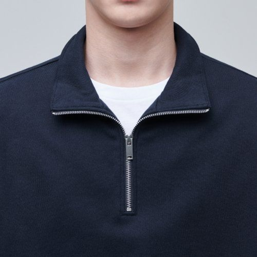Musinsa Standard Oversized Half-Zip Sweatshirt – Navy