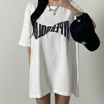 Свободный размер-Белый-Футболки