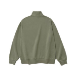 Melange Master Overfit Half-Zip Sweatshirt – Olive