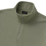 Melange Master Overfit Half-Zip Sweatshirt – Olive