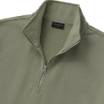 Melange Master Overfit Half-Zip Sweatshirt – Olive