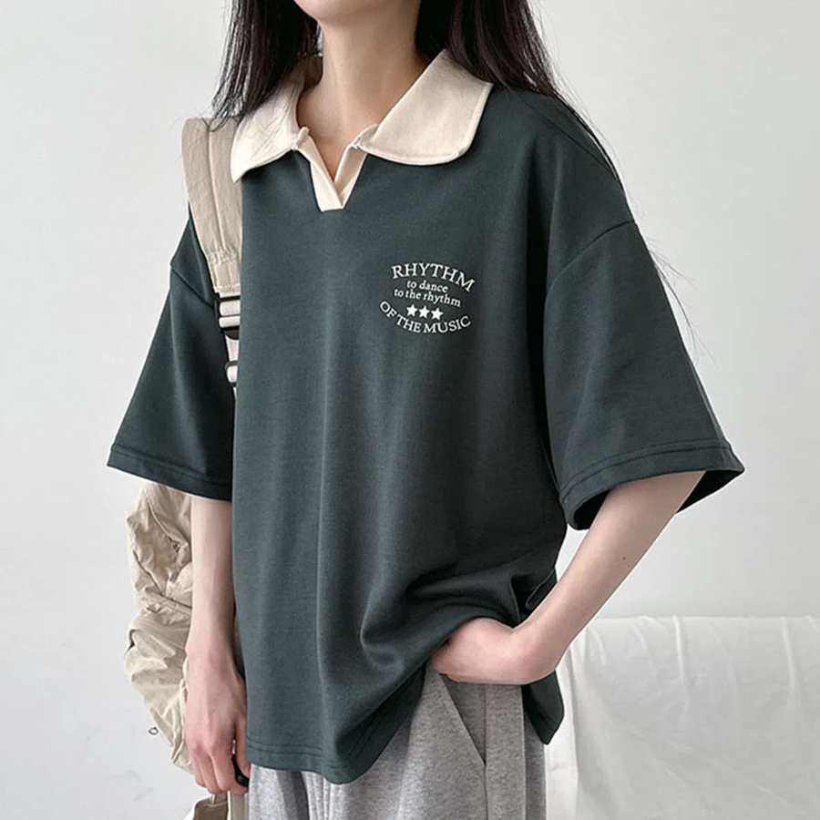 Collar Short Sleeve T-shirt