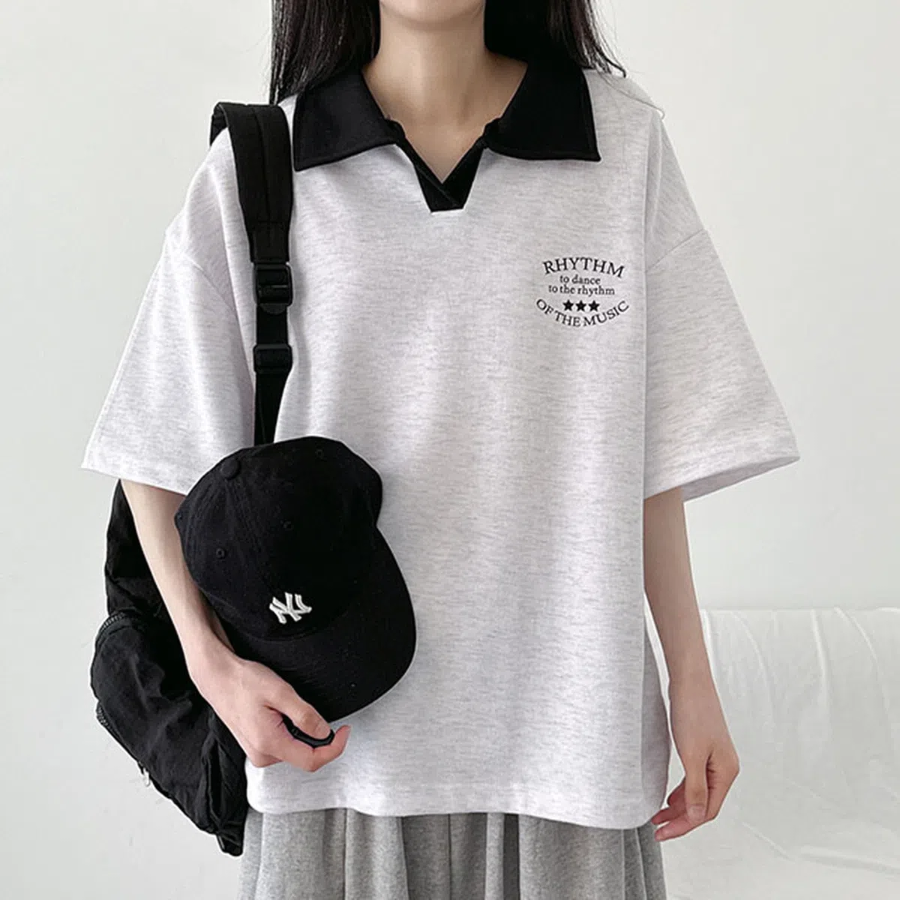 Collar Short Sleeve T-shirt