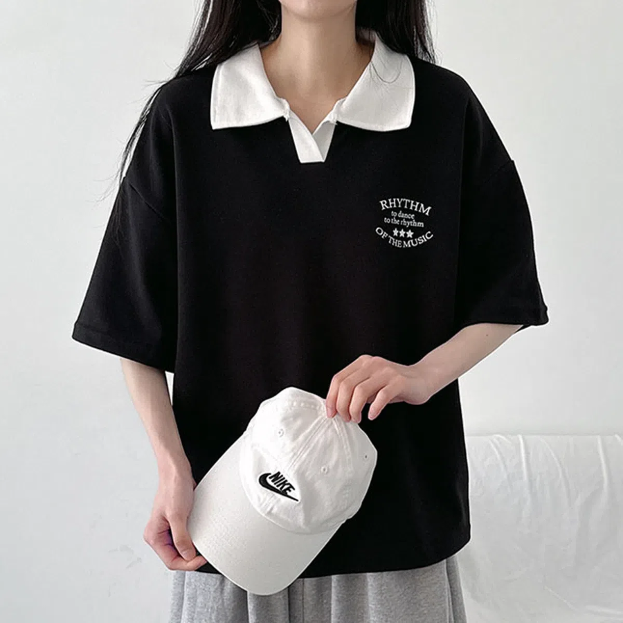 Collar Short Sleeve T-shirt