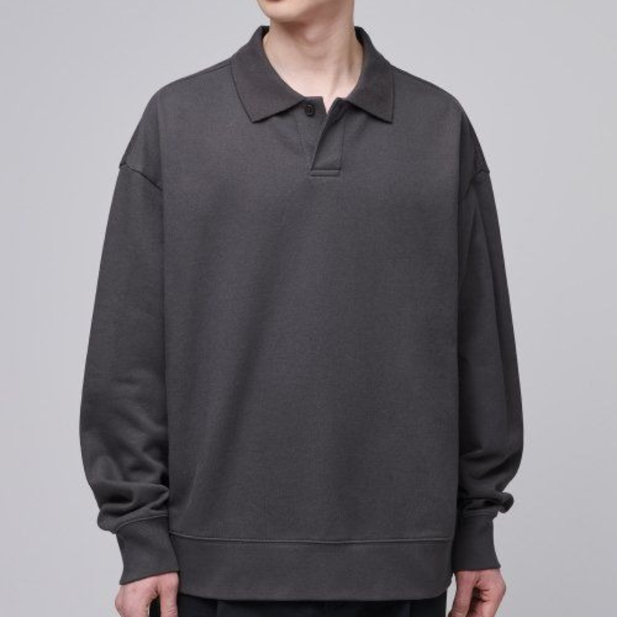 Musinsa Standard Oversized Collared Sweatshirt – Gunmetal