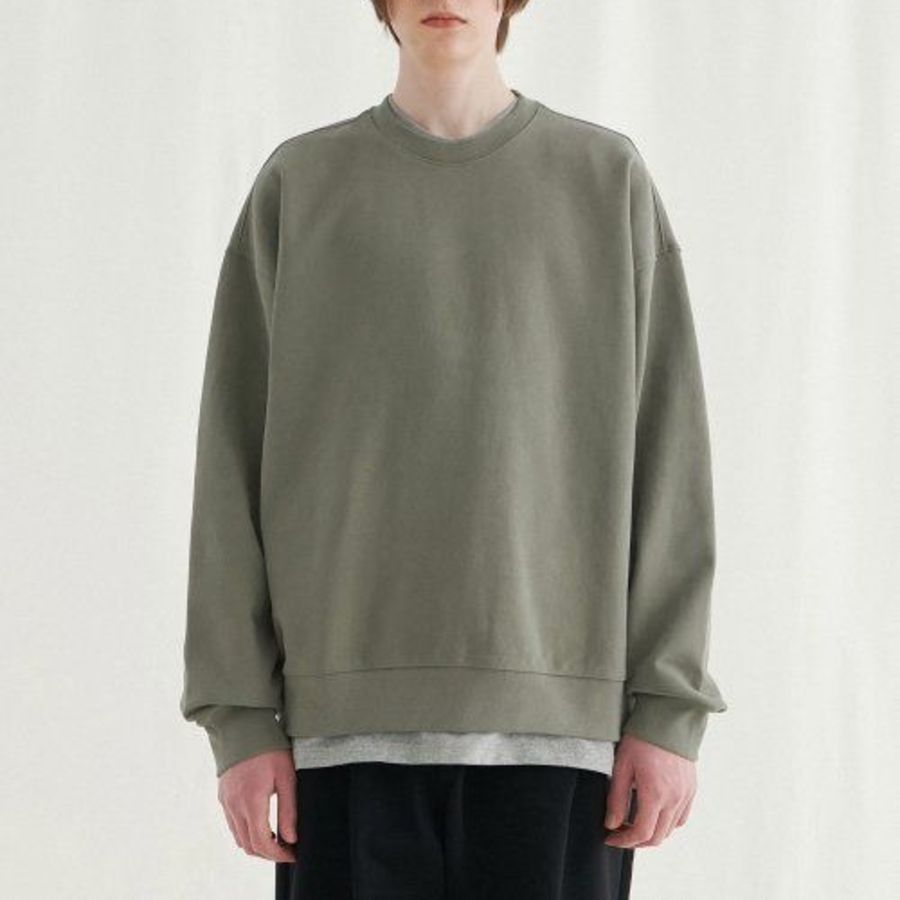 Melange Master Over Fit Sweatshirt – Olive