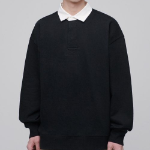 Musinsa Standard Oversized Rugby Sweatshirt – Black