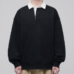 Musinsa Standard Oversized Rugby Sweatshirt – Black