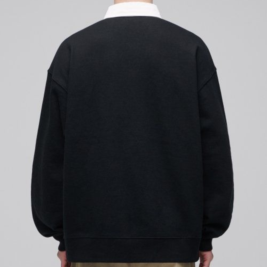 Musinsa Standard Oversized Rugby Sweatshirt – Black