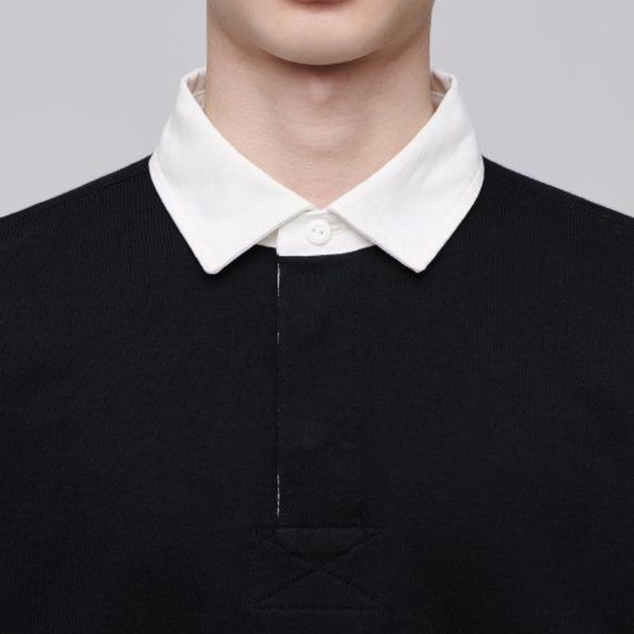 Musinsa Standard Oversized Rugby Sweatshirt – Black