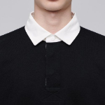 Musinsa Standard Oversized Rugby Sweatshirt – Black