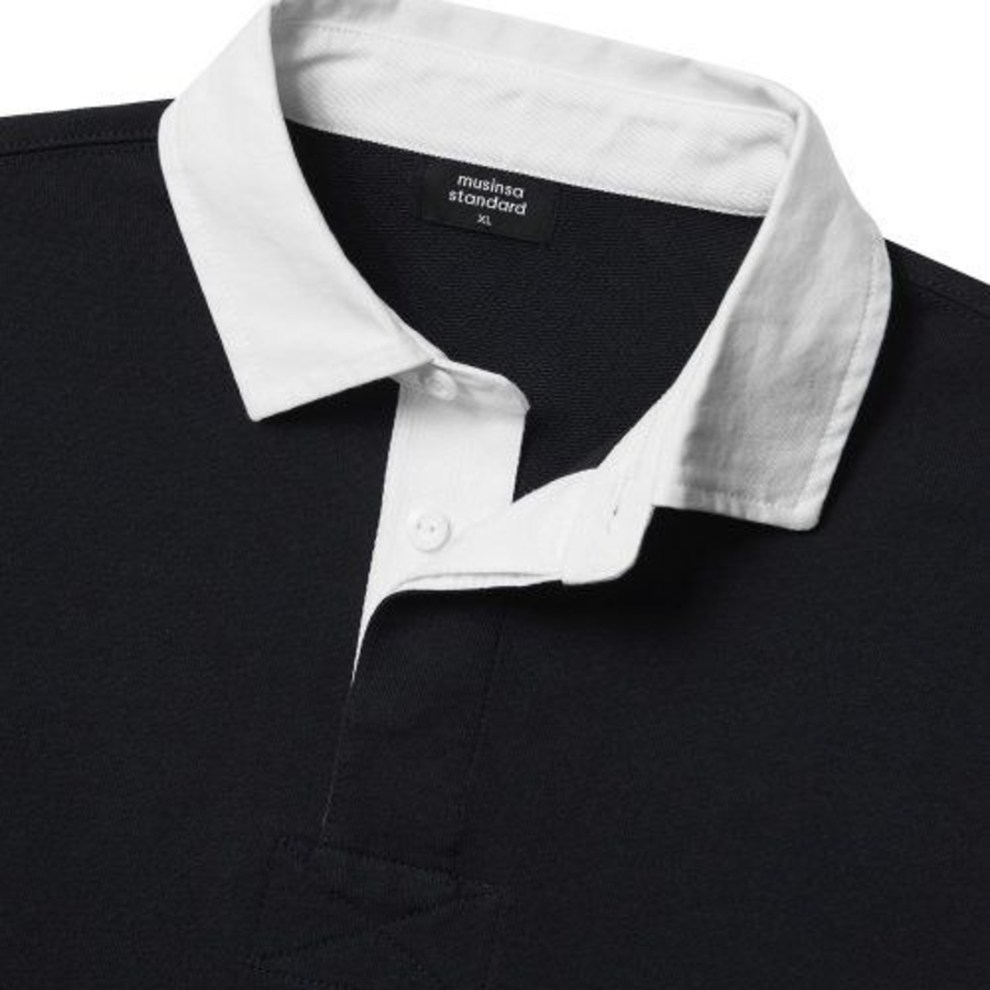 Musinsa Standard Oversized Rugby Sweatshirt – Black