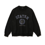 Melange Master Staten Emblem Oversized Sweatshirt – Black