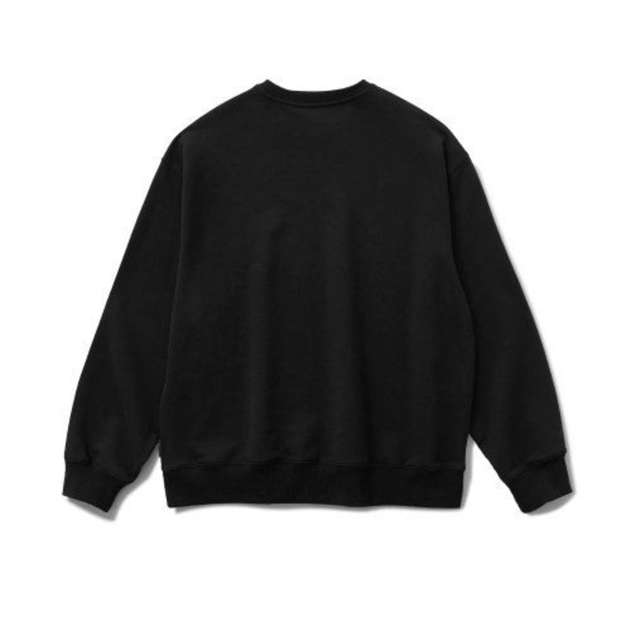Melange Master Staten Emblem Oversized Sweatshirt – Black