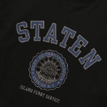 Melange Master Staten Emblem Oversized Sweatshirt – Black
