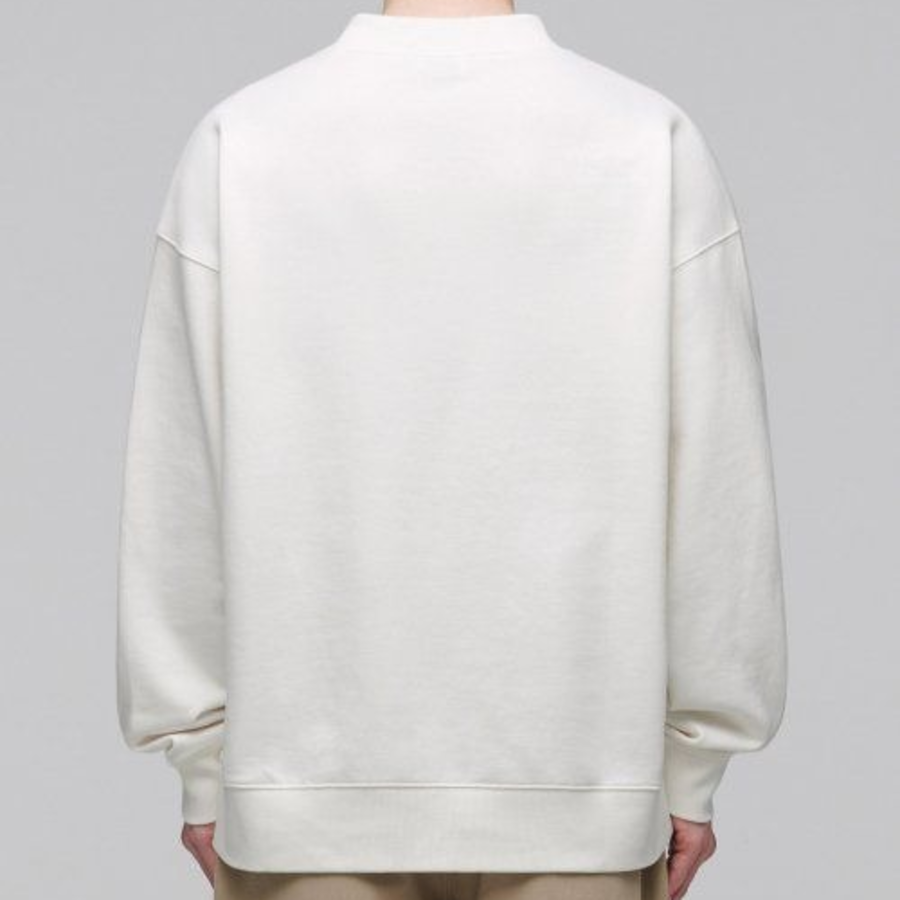 Musinsa Standard Oversized V-Neck Sweatshirt – Cream