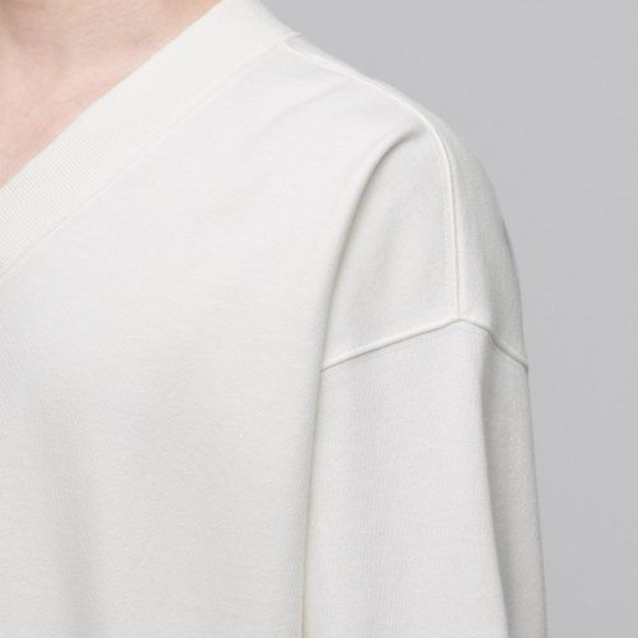 Musinsa Standard Oversized V-Neck Sweatshirt – Cream