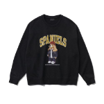 Melange Master Spaniel Overfit Sweatshirt – Black