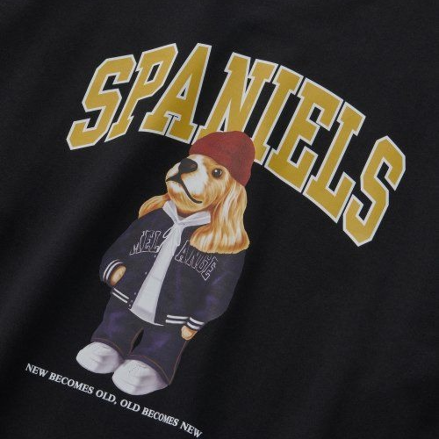 Melange Master Spaniel Overfit Sweatshirt – Black