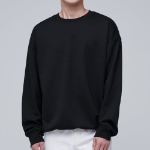 Musinsa Standard Flat Terry Oversized String Sweatshirt – Black