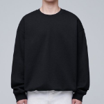 Musinsa Standard Flat Terry Oversized String Sweatshirt – Black