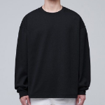 Musinsa Standard Flat Terry Oversized String Sweatshirt – Black