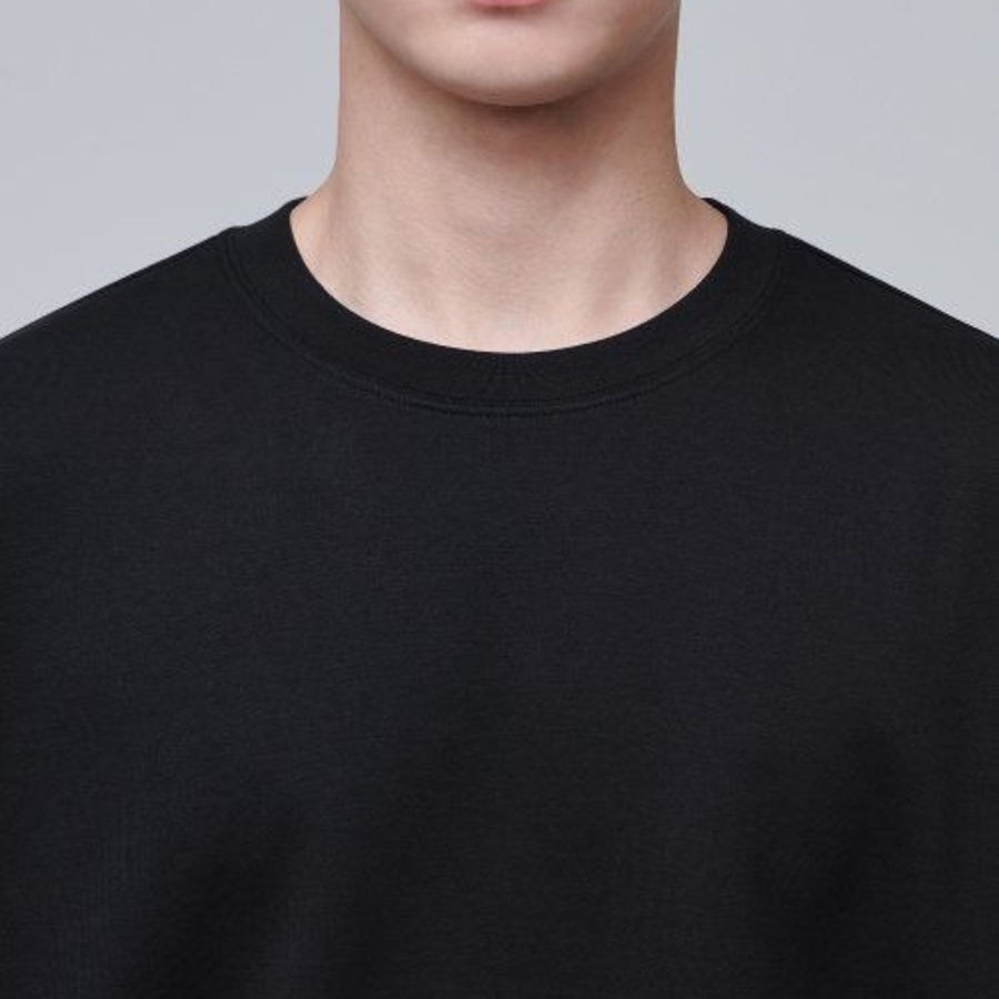 Musinsa Standard Flat Terry Oversized String Sweatshirt – Black