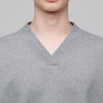 Musinsa Standard Oversized V-Neck Sweatshirt – Medium Grey