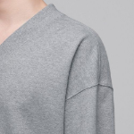 Musinsa Standard Oversized V-Neck Sweatshirt – Medium Grey