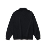 Melange Master Overfit Collar Half-Zip Sweatshirt – Black