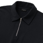 Melange Master Overfit Collar Half-Zip Sweatshirt – Black