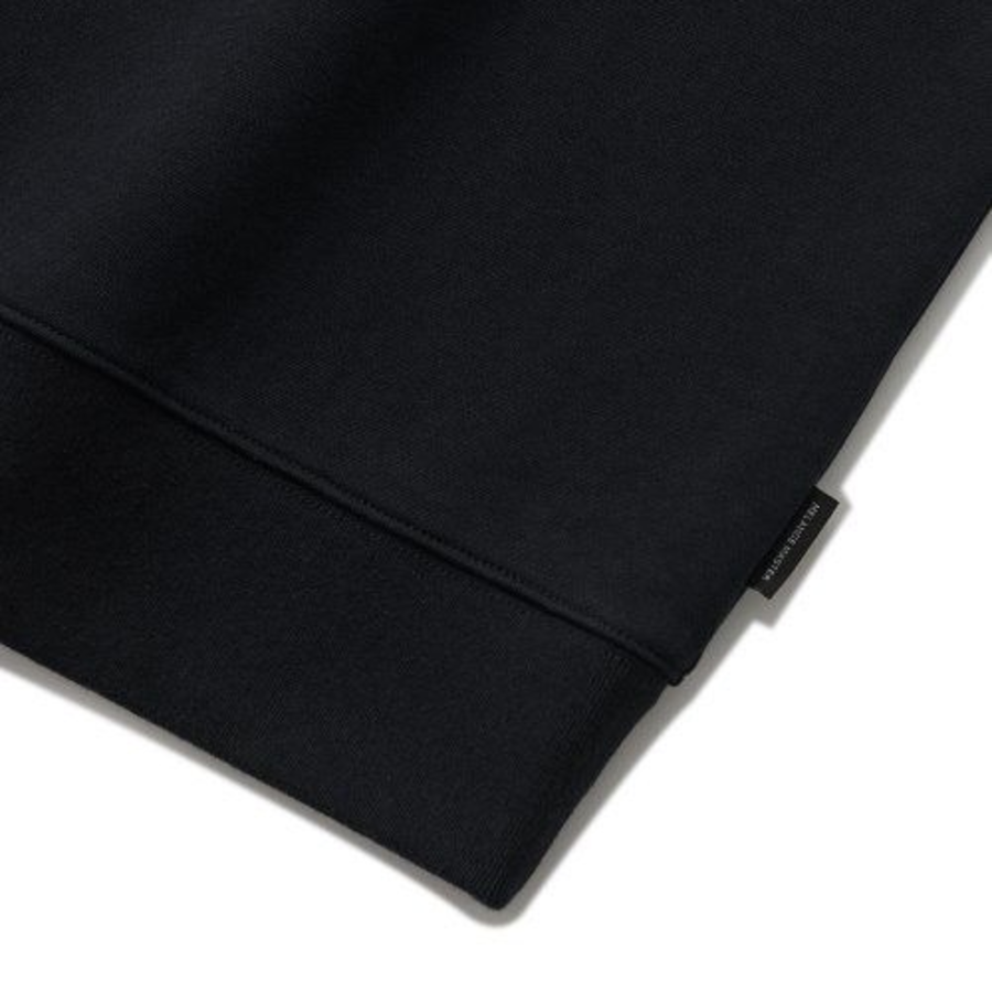 Melange Master Overfit Collar Half-Zip Sweatshirt – Black