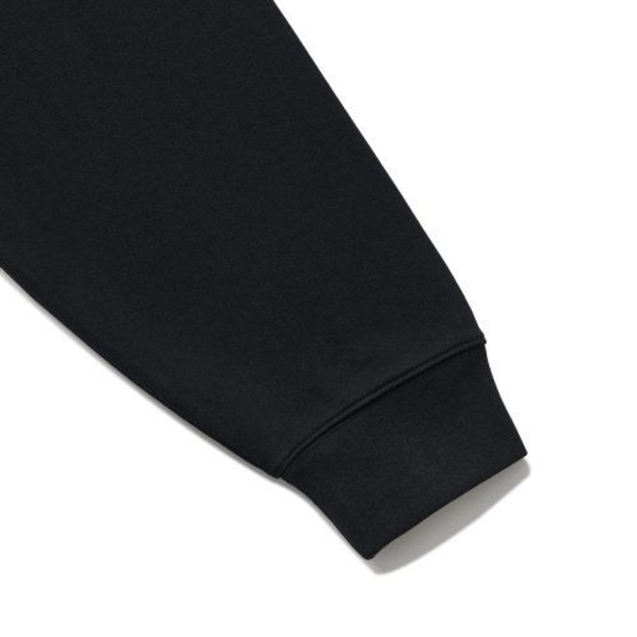 Melange Master Overfit Collar Half-Zip Sweatshirt – Black