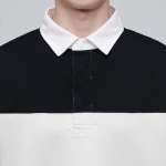 Musinsa Standard Oversized Stripe Rugby Sweatshirt – Black/White